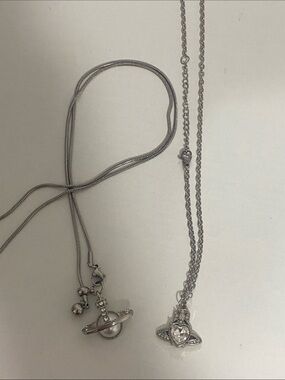Sliver SATURN Necklace Set